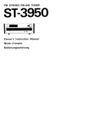 Sony ST-3950 - Owners Manual 